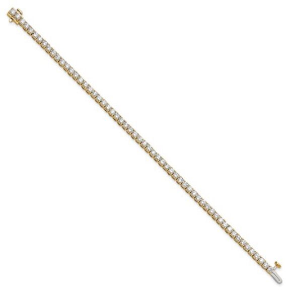 14k Yellow Gold 5cttw Certified Lab Grown Diamond Tennis Bracelet - Picture 3 of 5